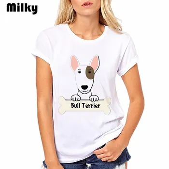 Misto Caine Bull Terrier-ul T-Shirt Femei vara amuzant Tricou 2020 nou design Topuri drăguț fată t-shirt doamnelor casual Teuri Hipster