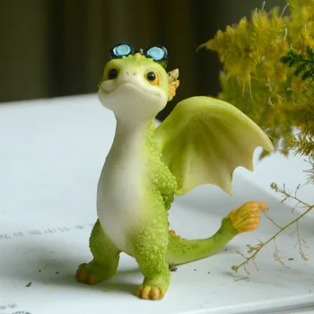 Original autentic rural animalele de fermă 8 kawaii drăguț dragon mic copil dinozaur citire desen figura figurina desktop cadou