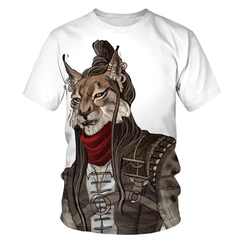 Noul magic de vară pentru bărbați animal tigru față de tricouri imprimate 3D leu tigru majestic casual moda T-shirt Harajuku mari dimensiuni 6X