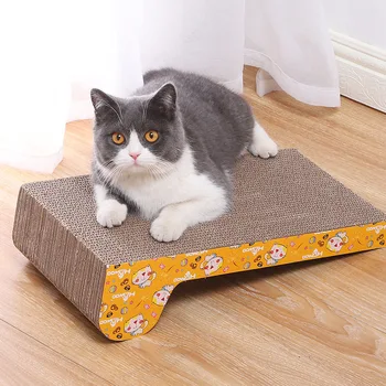 Pisica Zgarieturi Bord Carton Ondulat Scratch Pad Pisoi Scratcher Pat Amuzant Joc Jucării Noi