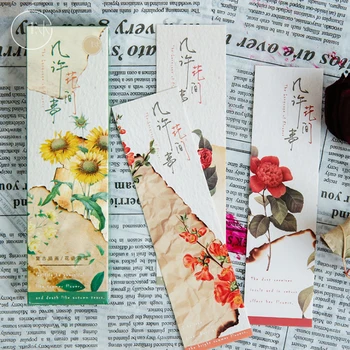 30pcs Flori Vintage Marcaje Retro Planta Modele de Marcaj Hârtie Semne de Carte Carduri de Cadouri Mesaj de Card