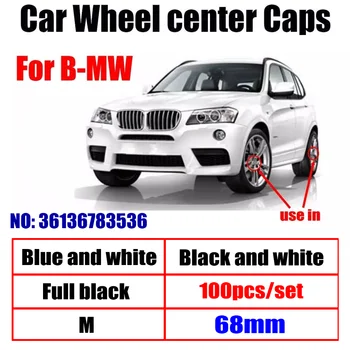 4buc 68mm 10pins Masina Wheel Hub Centru capace Janta Capace Logo Emblema De BMW E90 F10 F30 M5 E63 F15 E64 E65 E86 E89 E85 E92 E91 F02