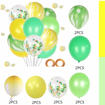 13pcs 12 inch agat balon latex petrecere de vara cu fructe de lamaie pepene verde baloane set Hawaii temă petrecere de aniversare decor