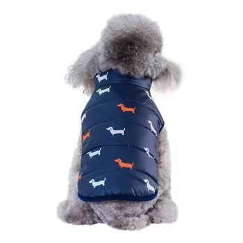 Rece Câine de Companie Cârpă Caldă Stil Britanic Jacheta Palton cu Guler de Blană Mici și Mijlocii Câini Catelus Toamna Iarna Pânză Haine de Câine