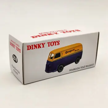 Atlas 1/43 Miniaturi Dinky Toys 25B Pentru P~geot Furgon Tole D. 3.Un Galben Turnat Sub Presiune