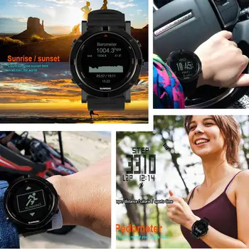 Inot triatlon GPS inteligent sport ceas cu altimetru barometru, pedometru, busola de funcționare maraton de ciclism rezistent la apa