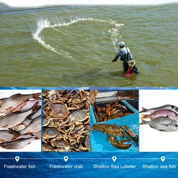 În Aer Liber Arunca A Prinde Plasa De Pescuit Crab Pește Capcana Turnate Manual Rețeaua De Pescuit În Aer Liber Portabil Ușor De Pescuit Care Transportă