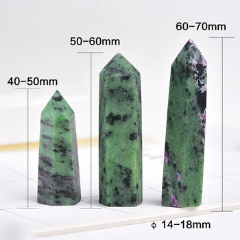 4-7cm 1buc Naturale Epidot cristal punct de vindecare reiki cristale pietre minerale Ornament pentru Decor Acasă