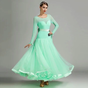 5colors Albastru Verde de bal rochie de concurență femeilor tango rochii de standard vals de bal rochii de bal rochie franjuri