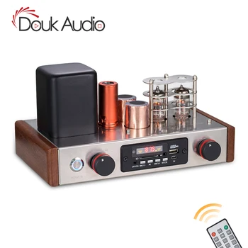 Douk Audio HiFi cu tuburi Vidate Preamplificator Stereo Bluetooth Receptor Clasa Desktop Audio Pre-Amplificator USB Music Player Tub Radio FM