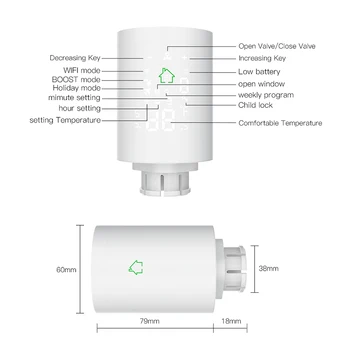 Tuya ZigBee3.0 Inteligente Radiator De Acționare A Elementului De Încălzire Cu Termostat Controler De Temperatura Cu Voice Control Functioneaza Cu Alexa Termostat Inteligent