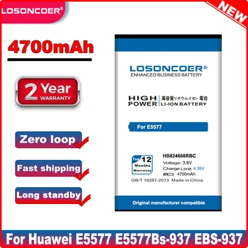 LOSONCOER 4700mAh HB824666RBC Acumulator Pentru Huawei E5577 E5577Bs-937 EBS-937 Baterie