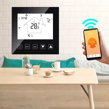 Wireless Wifi Inteligent Termostat Încălzire în Pardoseală Termostatele Cazanului Supapa regulator de Temperatură Funcționează cu Google Acasa Alexa