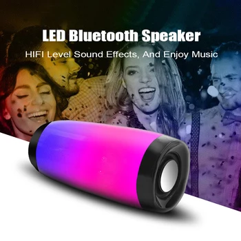 Fără fir Bluetooth Boxe Cu LED Intermitent Portabil Coloana Cu USB TF, AUX Raido FM Bluetooth Coloana Centru de Muzică Cutie de Boom-ul
