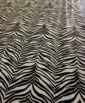 Dungă alb-negru sintetice din PVC Imitatie de piele mare zebra piele material textil