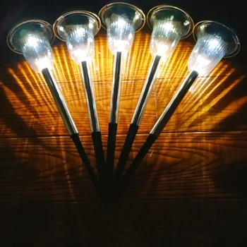 Lumina solara LED-uri în aer Liber Ciuperci Lampa din Oțel Inoxidabil, masina de Lampa Impermeabil Calea de Grădină Terasă Peisaj Decorativ Lumina Calda