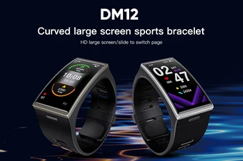DM12 Ceas Inteligent Bărbați Femei 2020 IP68 rezistent la apa 1.91 inch Heart Rate Monitor de Presiune sanguina Smartwatch pentru Android IOS pk P8 w8