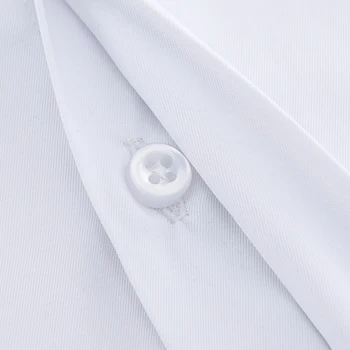 Bărbați Clasic Ascunse Butoane de Manșete franțuzești Solid Dress Shirt de Afaceri Formal Standard-fit Maneca Lunga Tricouri (Buton Inclus)