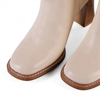 Tuyoki Femei Cizme Pentru Femei Cizme, Pantofi Cald Iarna Femei Fashion Square Toe Casual Femei Încălțăminte Mărimea 34-43
