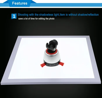 20CM Fotografie USB LED Dimming Umbre de Fundal Lumina de Jos Umbra-gratuit Lampa 800LM pentru Studio Softbox Bijuterii Jucărie Foto