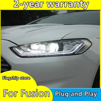 Masini de tuning Faruri Pentru Ford Mondeo Fuziune 2013-2016 Faruri LED DRL lumini Bi-Xenon Fascicul proiectoare Ceata angel eyes