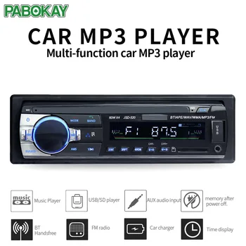 ForJSD520 ISO 12V Auto Bluetooth Stereo In-dash 1 Din FM Aux Suport Mp3/MP4 USB MMC WMA intrare AUX TF Jucător de Radio