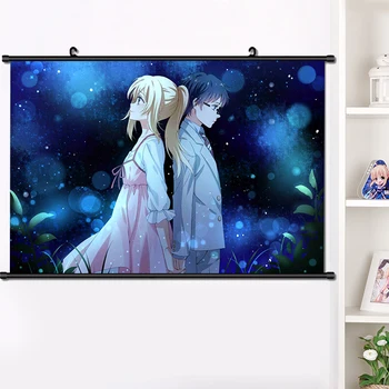 Anime în aprilie Arima Kousei Miyazono Kaori Minunat Perete Scroll Murală Poster pe Perete Poster Decor Acasă de 40×60 cm