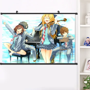 Anime în aprilie Arima Kousei Miyazono Kaori Minunat Perete Scroll Murală Poster pe Perete Poster Decor Acasă de 40×60 cm