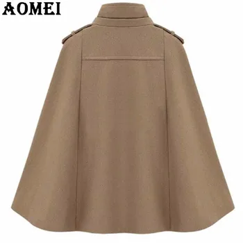 Moda Culoare Cămilă Lână Coats Mantie pentru Femei îmbrăcăminte de Lucru de Iarnă Birou Doamnă Uza Buton Dublu 2021 Nouă Primăvară Palton Cape