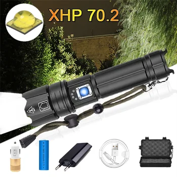 Super-Luminos XHP70.2 LED-uri Lanterna 26650 Lanterne XLamp XHP50 USB Reîncărcabilă Tactice de utilizare a Luminii 18650 Zoom Lanterna