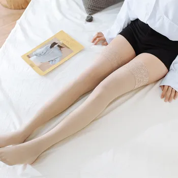 Japoneze silicon antiderapant dantelă, dantelă, ciorapi, primăvară-vară subțire șosete, șosete până la genunchi, sexy negru de mare ciorapi.