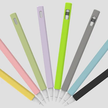 Drăguț Bomboane de Culoare Silicon Caz Creion Pentru Apple Pencil 2/1 Pentru Tableta iPad Touch Pen Stylus Desene animate triangl Capac de Protecție