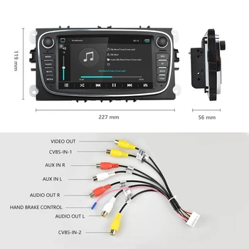 Hikity Android 8.1 Radio Auto 2 Din Masina cu echipamentele de redare Multimedia GPS, Autoradio 7