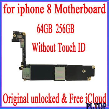 Deblocat pentru iphone 8 4.7 Placa de baza Cu Touch ID-ul/NR Touch ID, Original, liber iCloud Placa de baza, 64GB / 256GB