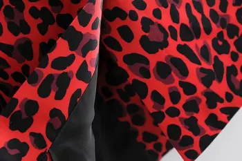 Europene și Americane de vânt DJF75-6569 pe noul costum Roșu sacou leopard de imprimare cultiva moralitatea