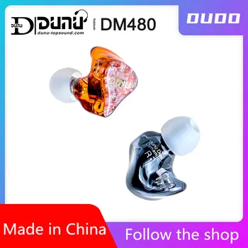 DUNU DM480 Titan Dublu Dynamic Driver În ureche Căști cu 2 Pini/0.78 mm Cablu Detașabil Imprimate 3D Shell DM-480