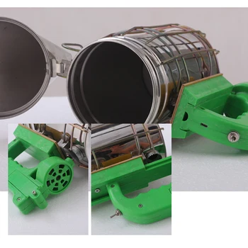 Electric de Albine Fum Transmițător Kit Inox Electric Apicultura Instrument pentru afumarea Albinelor Apicultura Container Apicol
