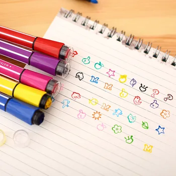 Copii drăguț de Desen, Pixuri cu Stampila de etanșare pentru Copii Lavabil Watercolor Pen Arta Graffiti Marker Pictura Pen 12/18/24/36 Set de Culori
