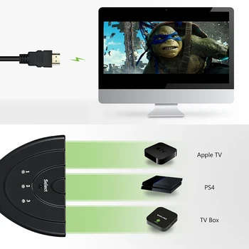 JCKEL 3 Mini Port HDMI Splitter Cablu Adaptor 1.4 b 4K*2K 1080P Switcher HDMI Comutatorul 3 În 1 3x1 Hub Cutie pentru HDTV Xbox PS3 PS4