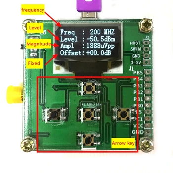 8GHz 1-8000Mhz OLED RF Power Meter -55～-5 dBm + Sofware RF Valoare Atenuare