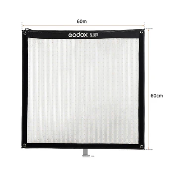 Godox 60*60cm FL150S Flexibile LED 150W Lumina Video 3300-5600K Bi-color Pliabil Pânză cu Controler de la Distanță de Control în formă de X