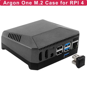 Argon M. 2 carcasă din Aluminiu pentru Raspberry Pi 4 Model B M. 2 SSD SATA la USB 3.0 Placa de Built-in Ventilator de Răcire Shell pentru Raspberry Pi