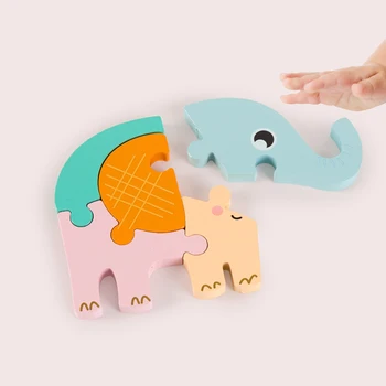 Dropshipping Puzzle-uri 3D Vehiche/Animal Jigsaw Puzzle-uri Jucarii din Lemn Pentru Copii de vârstă Preșcolară de Învățământ mijloace de învățământ New Sosire Cadou