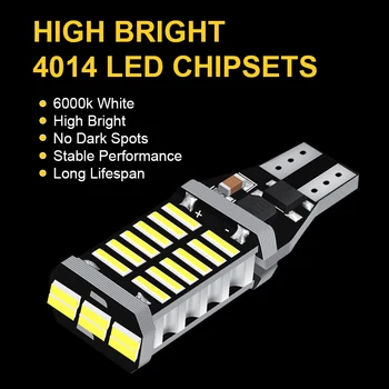 2x T15 LED W16W 4014 Chip Canbus rezervă de marșarier lampa de lumina PENTRU Honda Civic Hatch CR-V se Potrivesc Acord Ridgeline Pilot Element Insight