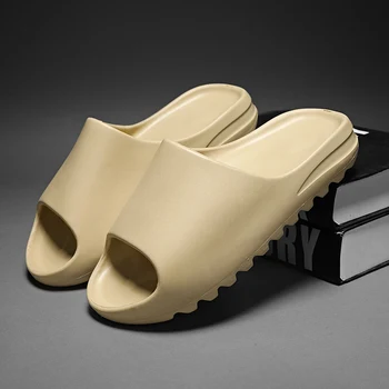 Ultimele Slide-Uri De Barbati 2020 Moda Vara Papuci De Casă Pentru Bărbați Moale În Afara Mens Papuci De Plaja Pantofi Open Toe Sandale Femei