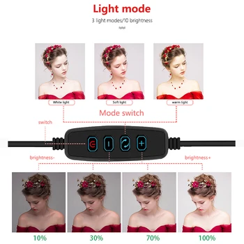 Universal Dual LED Selfie Lumină Inel Flexibil cu Suport de Telefon Mobil Suport Desktop Clip Lampă cu LED-uri pentru Machiaj Live Stream