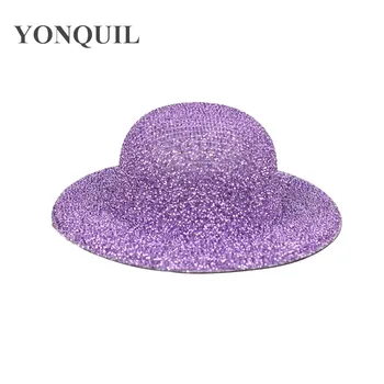 Nou 8 Culori Mini Top Fascinator Pălării 7CM Blingbling Copii Pălării de Partid Bază de Fete Show DIY Accesorii de Par 24 de Piese/Lot