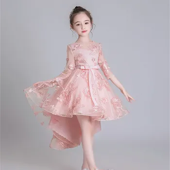 Flori Fete Dress Teen Costum Petrecere pentru Copii Rochie Fete Copii Nunta Rochii pentru Fete Elegante de Bal Rochie de Printesa