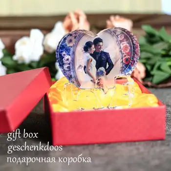 Romantic in Forma de Inima de Cristal in Miniatura Personalizate Personalizate Sticlă Artizanat Cadouri DIY Acasă Decorare Accesorii