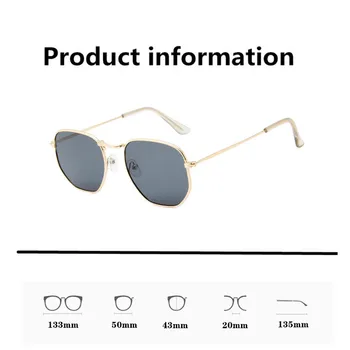 AIMISUV Hexagon ochelari de Soare pentru Femei Brand Designer de Mic Pătrat ochelari de Soare Barbati Cadru Metalic de Conducere Ochelari de sex Feminin